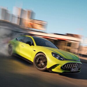 Mercedes-AMG GT 4-Door Coupe EV Hero Angle