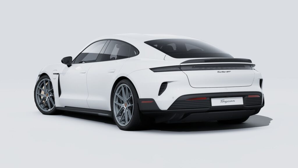 Porsche Taycan Turbo GT Back Angle